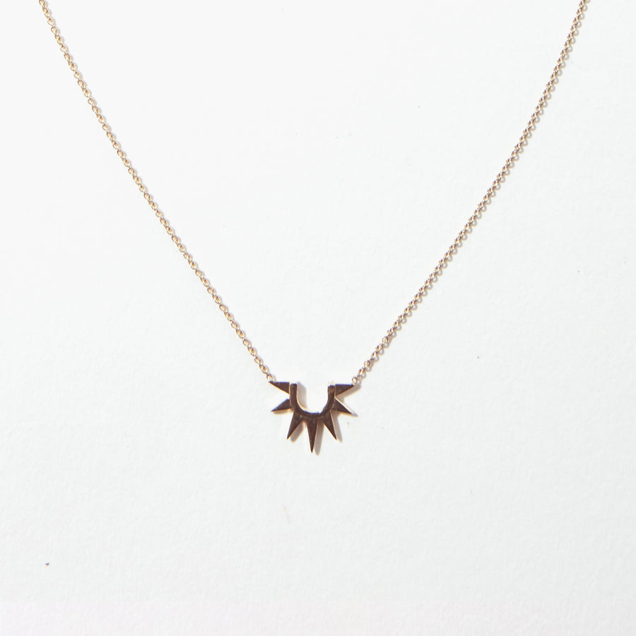 Sister Sun 14k Rays Plain Necklace