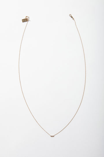 Drift 14K Pave Diamond Rectangle Necklace