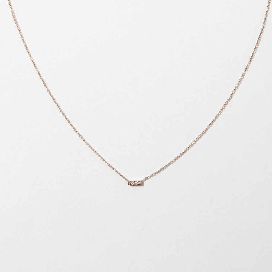 Drift 14K Pave Diamond Rectangle Necklace