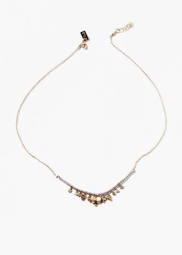 Sister Sun Cluster Grey Moonstone Necklace