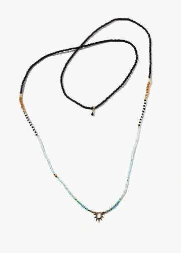 Sister Sun Rays Long Blue Necklace