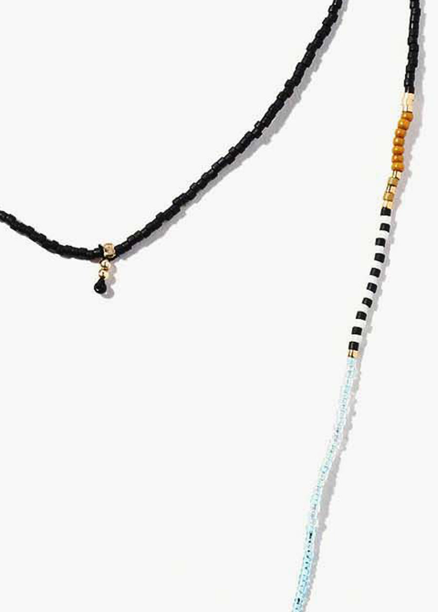 Sister Sun Rays Long Blue Necklace