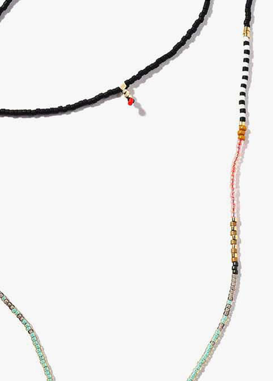 Sister Sun Rays Long Pink Necklace