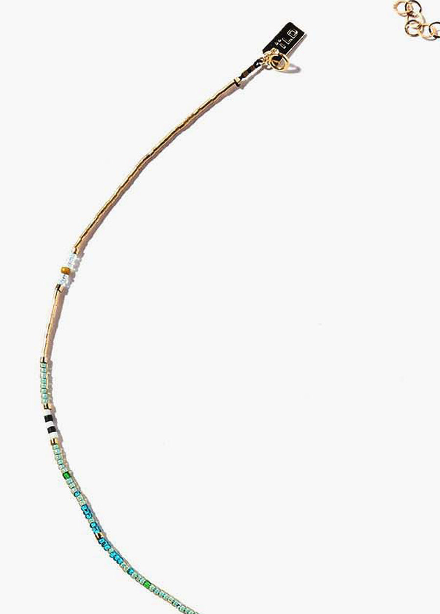 Sister Sun Rays Short Blue Necklace