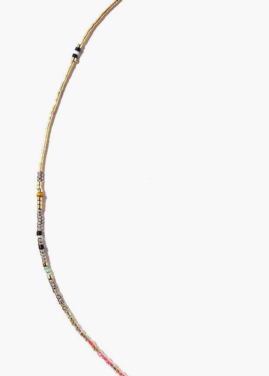 Sister Sun Rays Short Pink Necklace