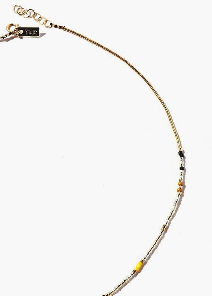 Sister Sun Rays Short Yellow Necklace