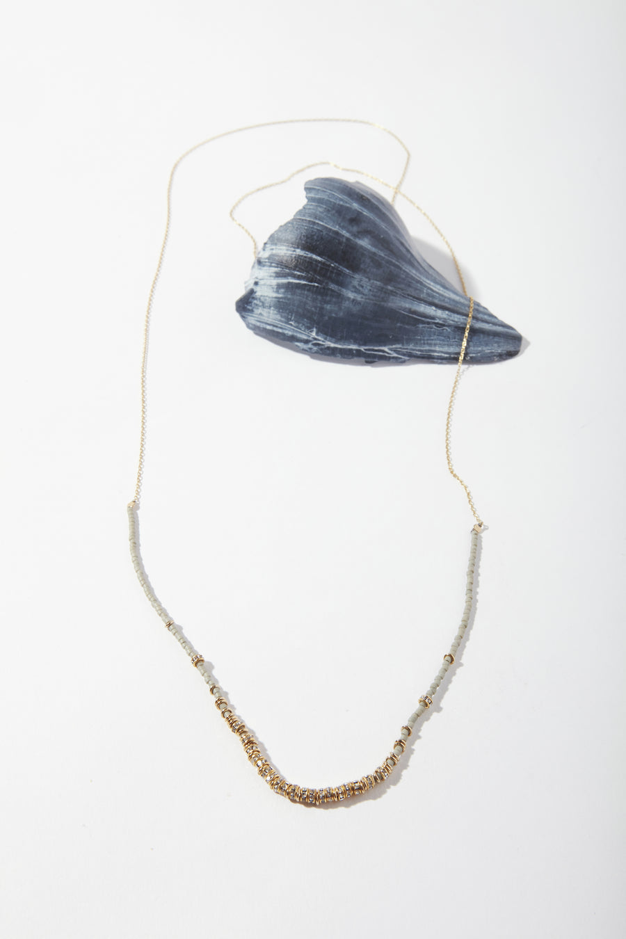 Storm Crystals Long Half Necklace