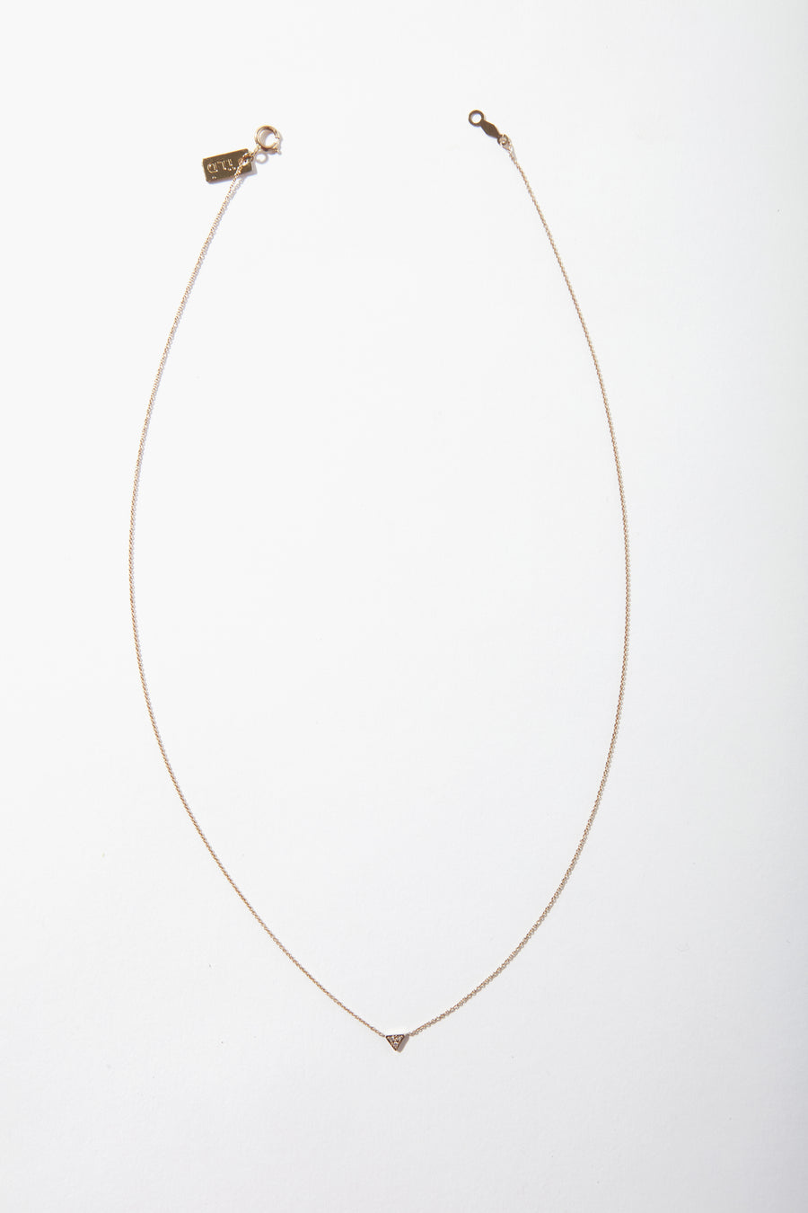 Drift 14K Pave Diamond Triangle Necklace