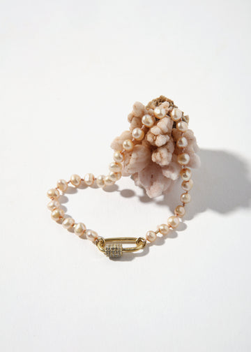 ÖNA Bracelet - Light Pearl with Paperclip