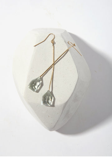 ÖNA Earrings - Green Amethyst
