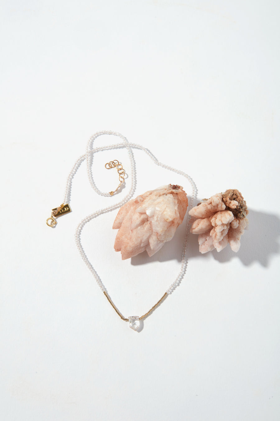 ÖNA Necklace - White Topaz with Morganite