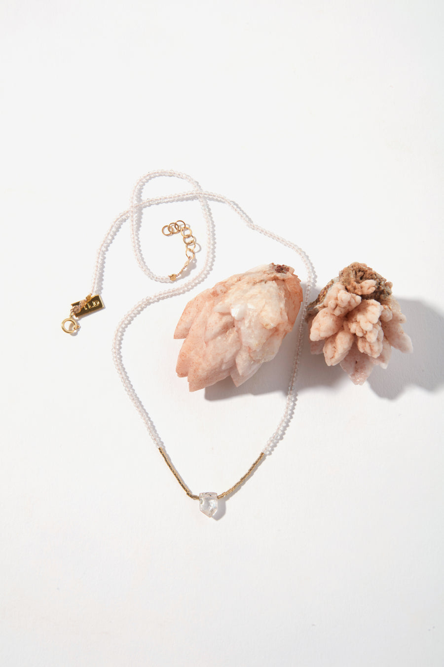 ÖNA Necklace - White Topaz with Morganite