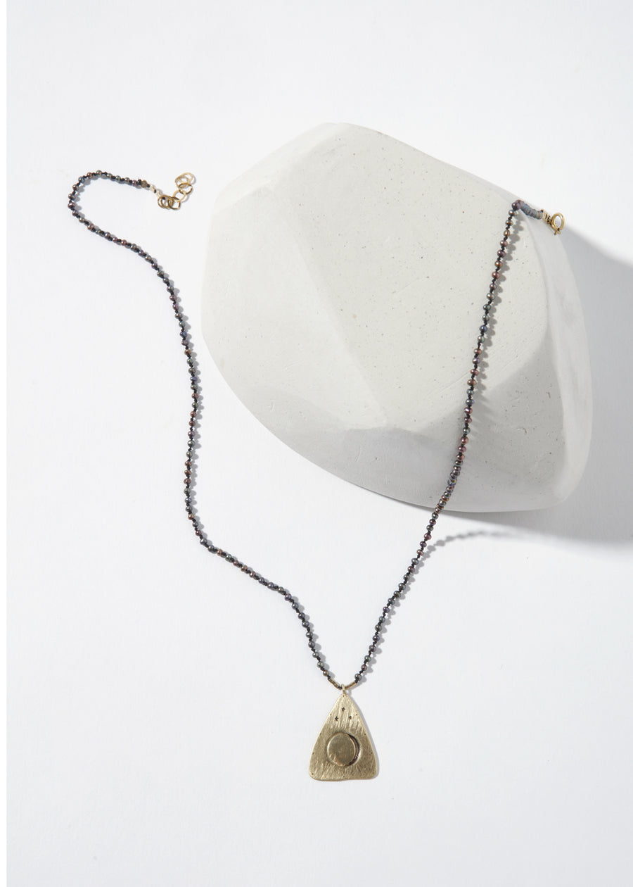 ÖNA Necklace - Moons on Dark Pearl
