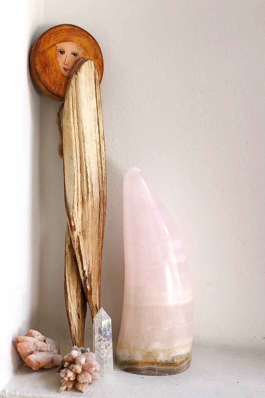 Pink Calcite Horn