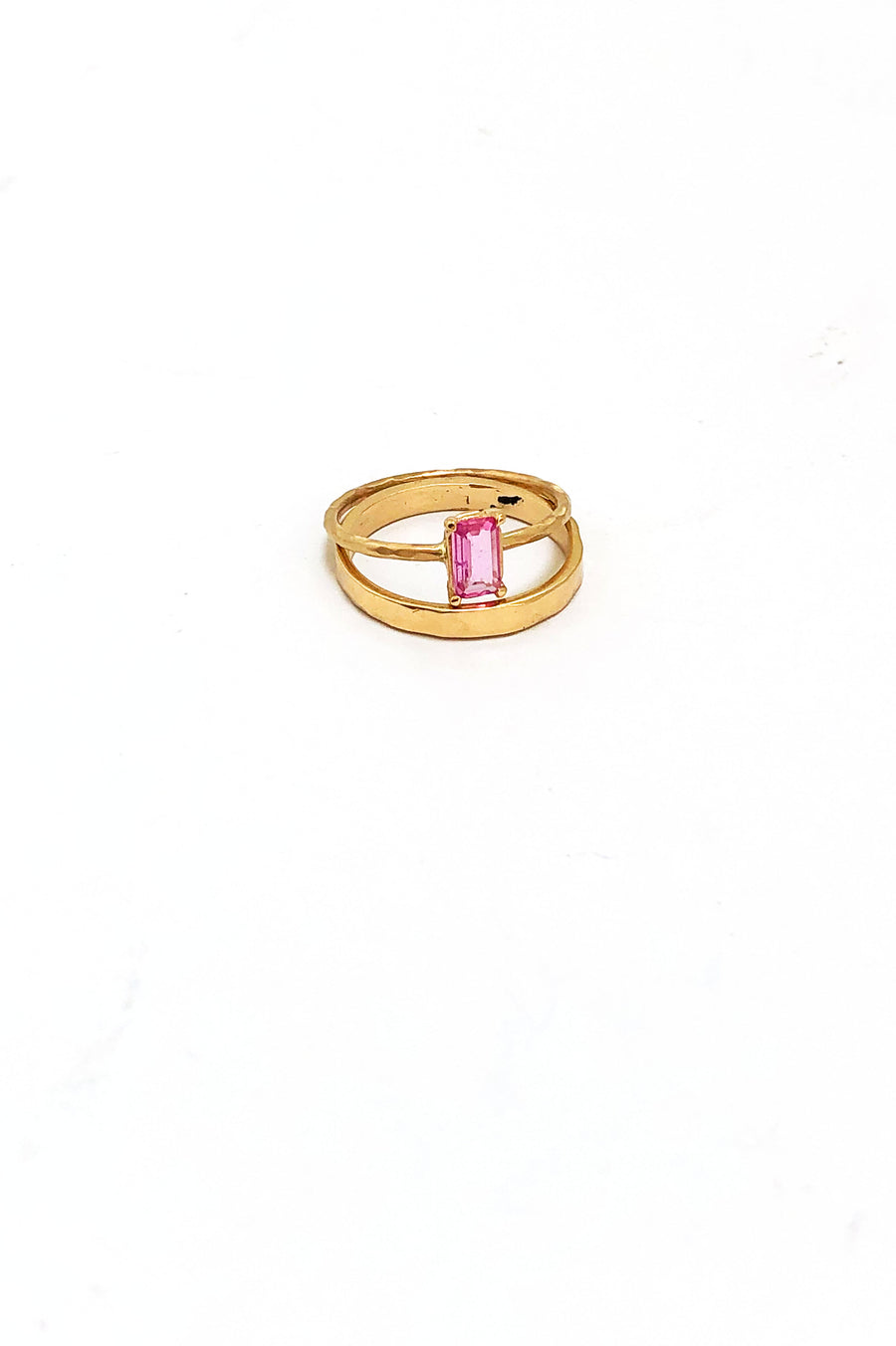 14k Gold Hammered Band