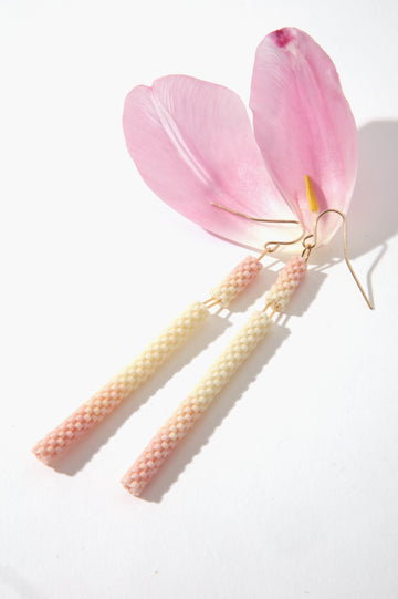 Queen & Tulip Tubes in Ombre Pink Earrings