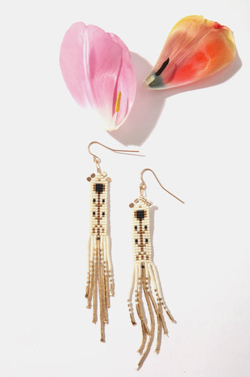 Queen & Tulip Beaded Tulip Earrings
