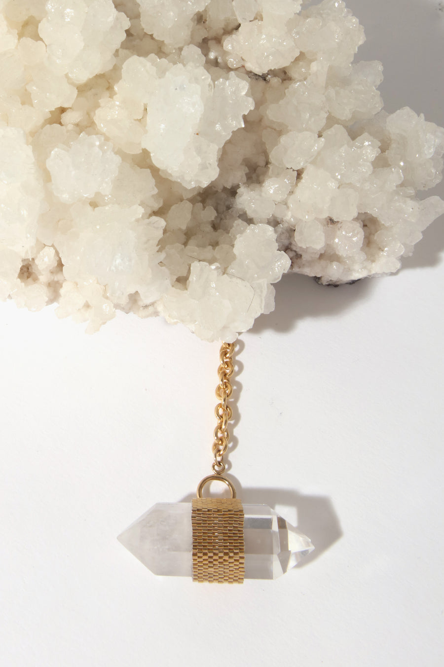 Queen & Tulip Crystal Wrapped Short Necklace