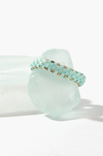 Queen & Tulip Band Ring - Ocean