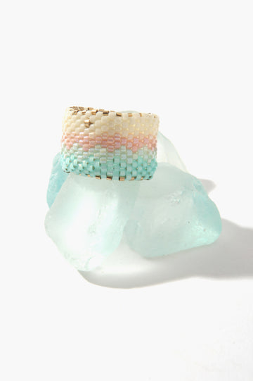 Queen & Tulip Sunrise Wide Band Ring