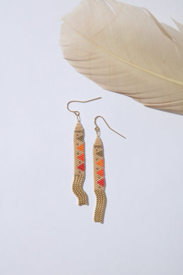 Sagrado Peyote Earrings - Pattern Fringe