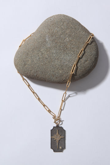 Sagrado Necklace - Rhodium Shooting Star