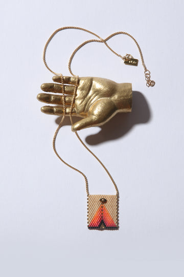 Sagrado Peyote Flag Necklace - Pyramid Eye