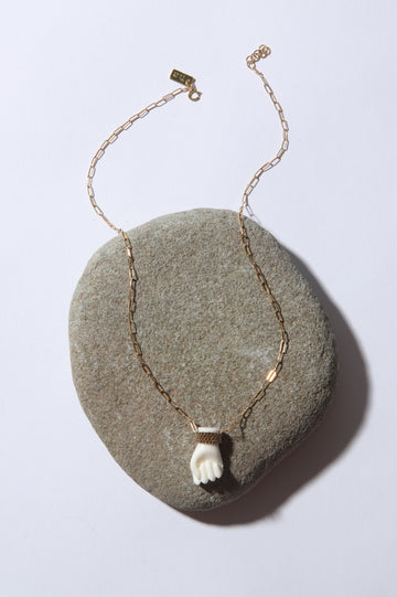 Sagrado Necklace - Fist with Gold Bracelet