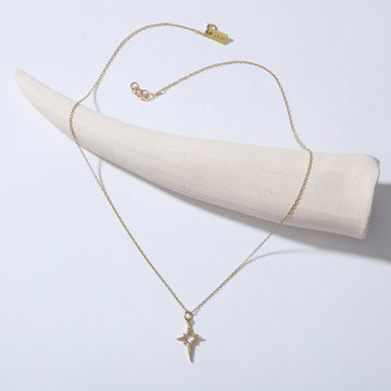 Sagrado Necklace - Pave Diamond Shooting Star