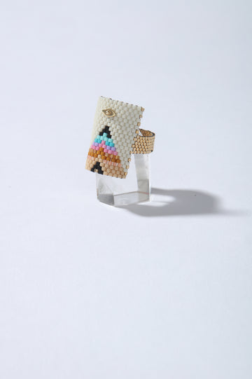 Sagrado Peyote Ring Pyramid - Bright