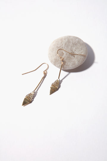 Serpent Leaf Short Earrings