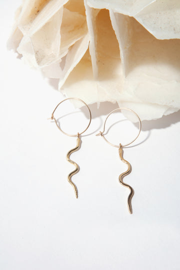 Serpent Hoop Earrings