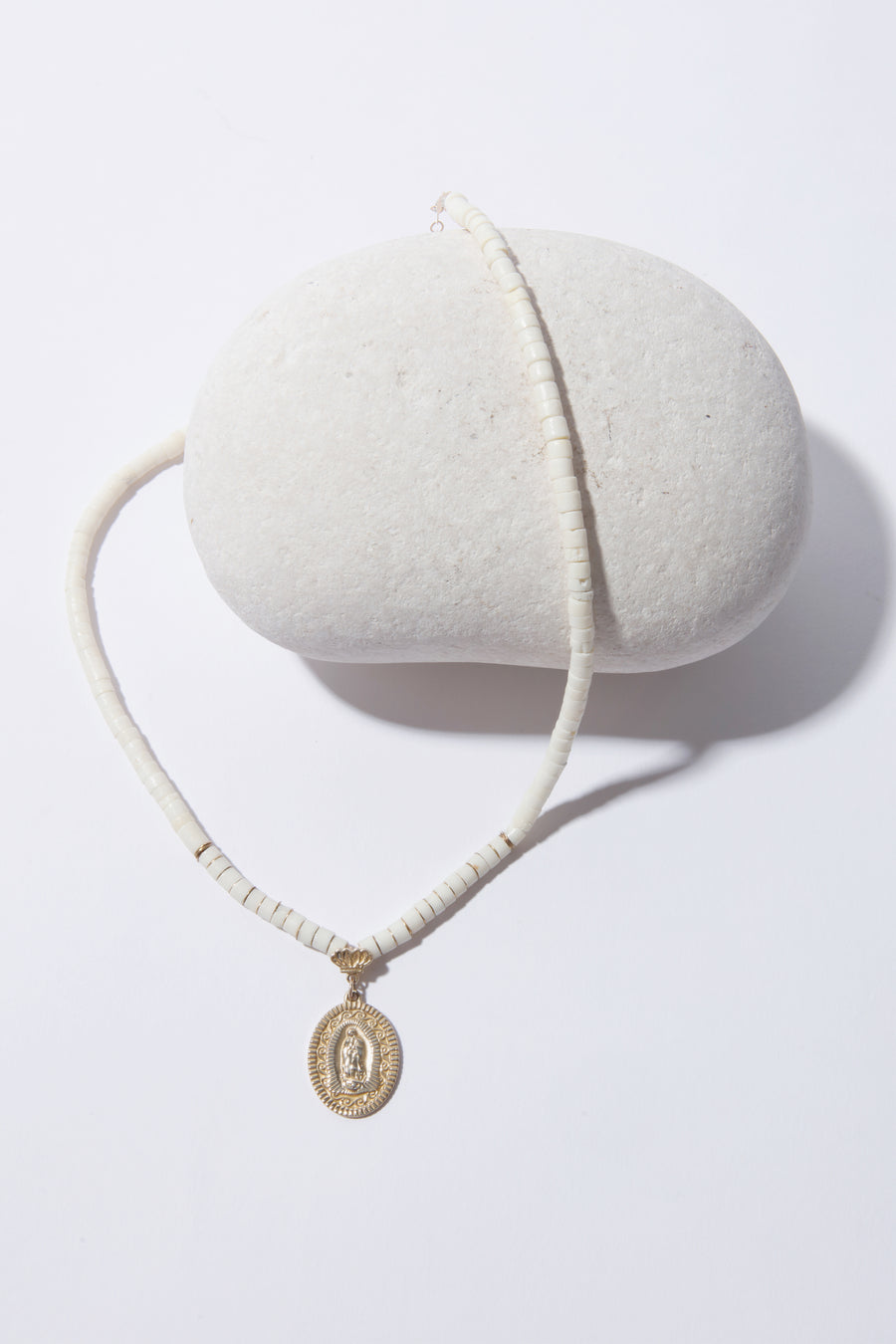 Serpent Milagros on Bone Necklace