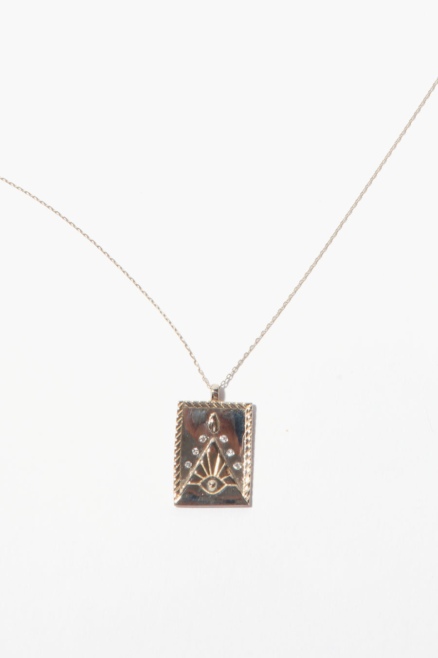Serpent 14k Eye on the Horizon Six Diamond Necklace