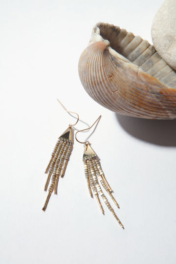 Serpent Fringe Short Earrings